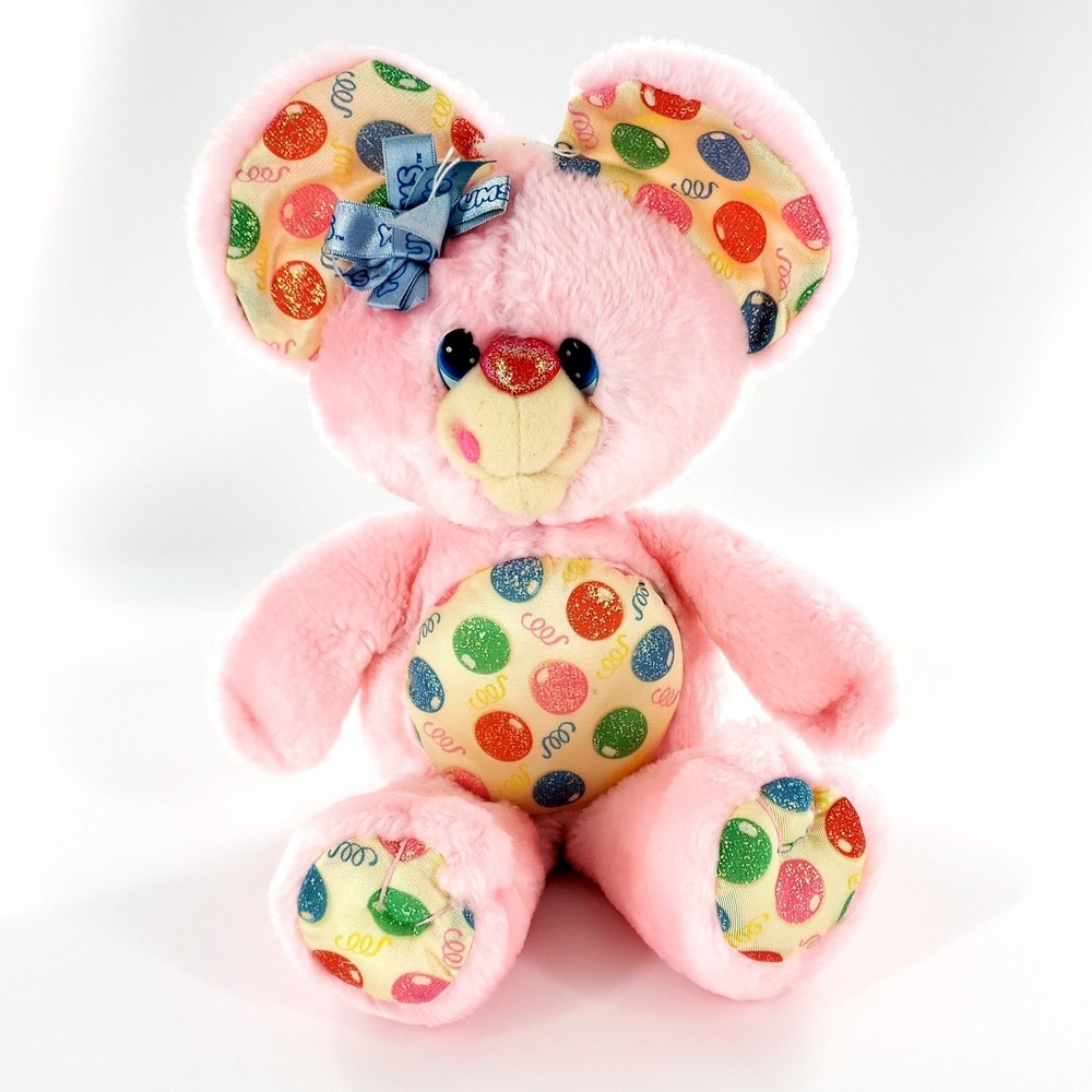 Vtg 1989 Kenner Yum Yums Giggling Gumball Mouse Plush Stuffed Animal Hallmark